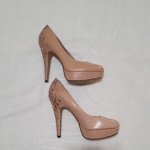 Women's Vince Camuto Animal Pattern Platform Pumps - Tan, Size 10